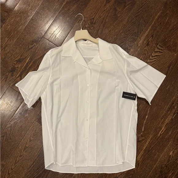 The Row Vale oversized cotton-voile shirt Elegant Black Women's Pants - Picture 3 of 4